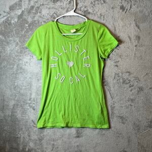 Hollister California So Cal Green Short Sleeve Shirt Size Small Y2K‎ Vintage